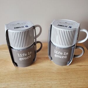 My Kitchen Four "Life Is Gourd" 8 Ounce Ceramic Mugs New